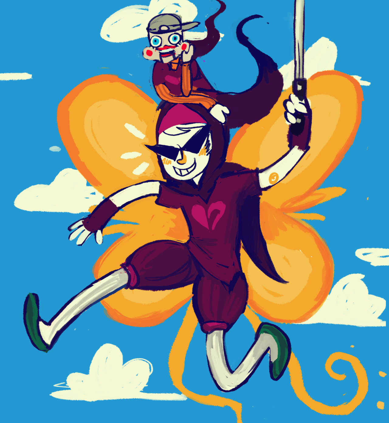 duedlyfirearms:guys i have a confession to makei&rsquo;m UUU_UReblogging source of UU’s sketch.I asked Shelby to fill in as a “designated fan artist” for UU’s drawings and requested a god tier Dirk. This is what she came up with. Let us stand together in admiration of this masterpiece.